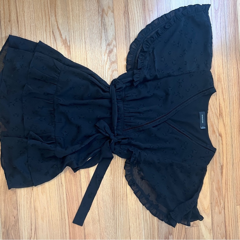 MINKPINK Black Wrap Dress